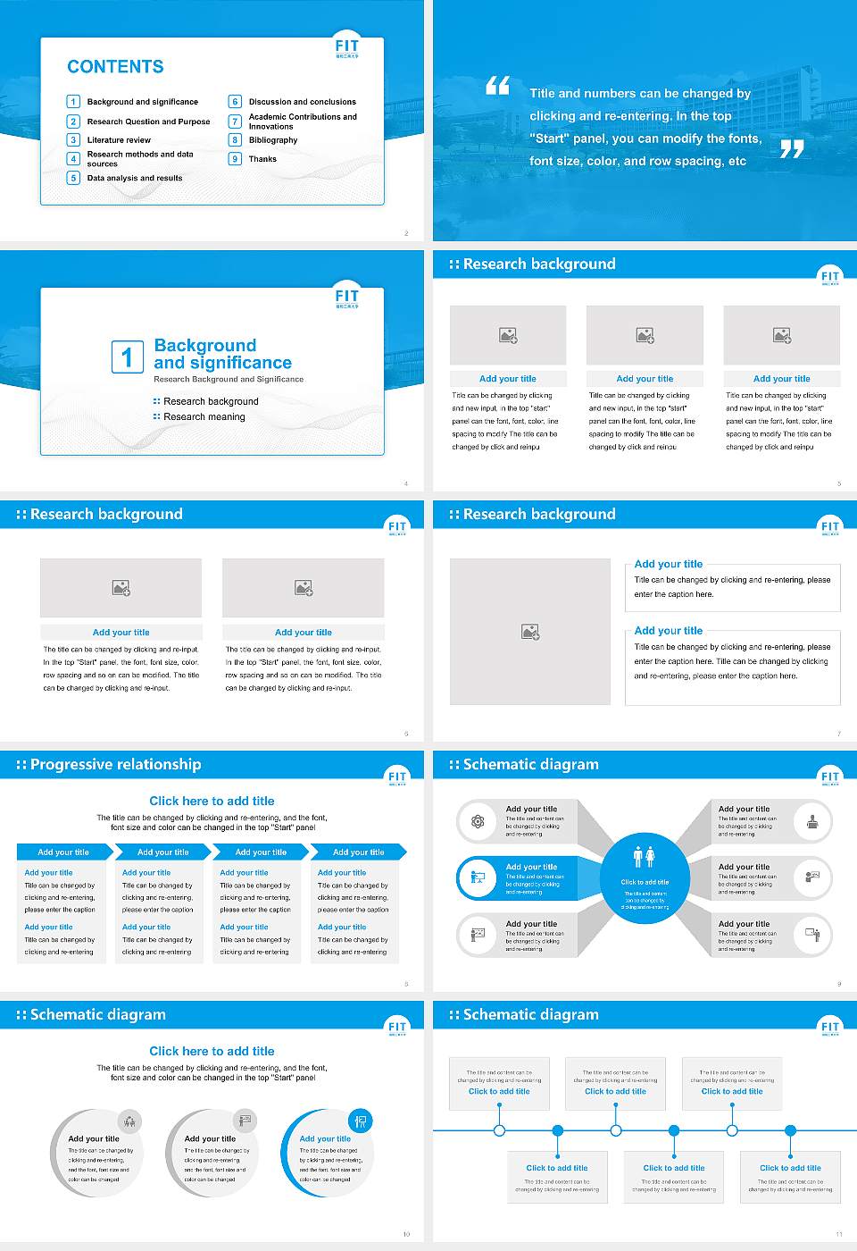 Fukuoka Institute of Technology Graduation Thesis Defense PPT Template16:9 ratio PPT effect preview image2