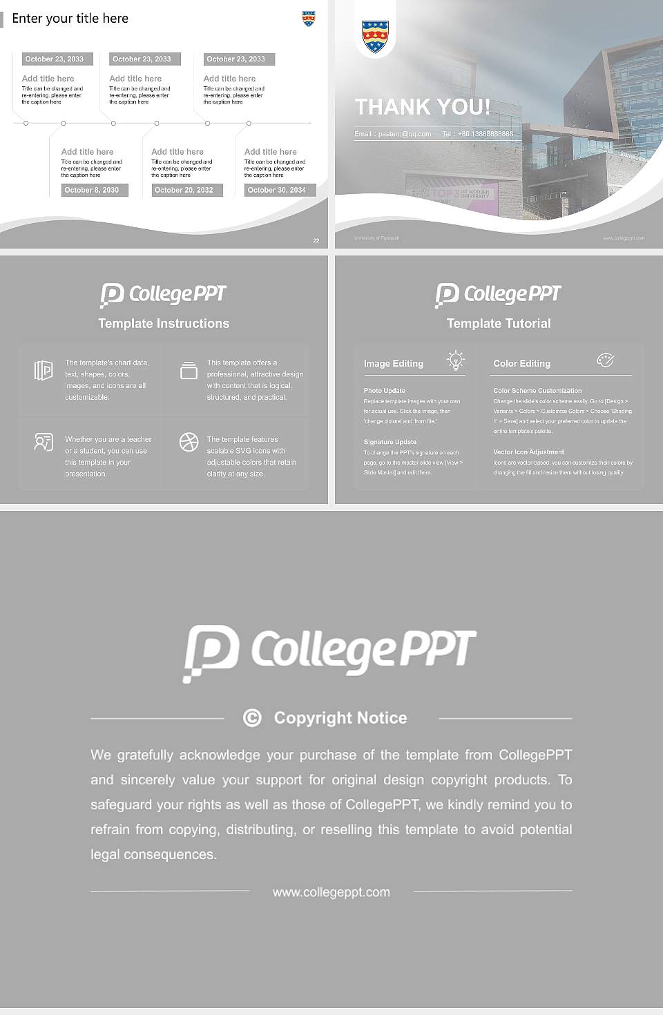 University of Plymouth Lecture Sharing and Networking Event PPT Template4:3 ratio PPT effect preview image4