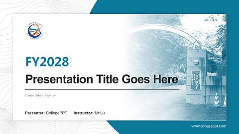 Chukyo Gakuin University Academic Presentation/Research Findings Report PPT Template