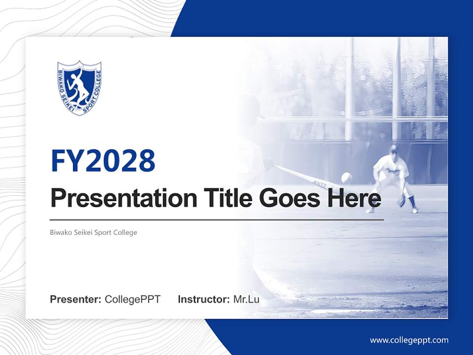 Biwako Seikei Sport College Academic Presentation/Research Findings Report PPT Template4:3 ratio PPT effect preview image5