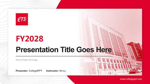 School of Higher Technology Academic Presentation/Research Findings Report PPT Template