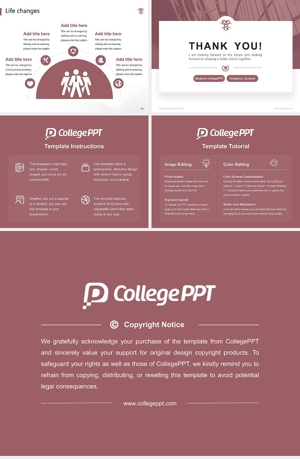 Aichi University of The Arts National Scholarship Defense PPT Template4:3 ratio PPT effect preview image4