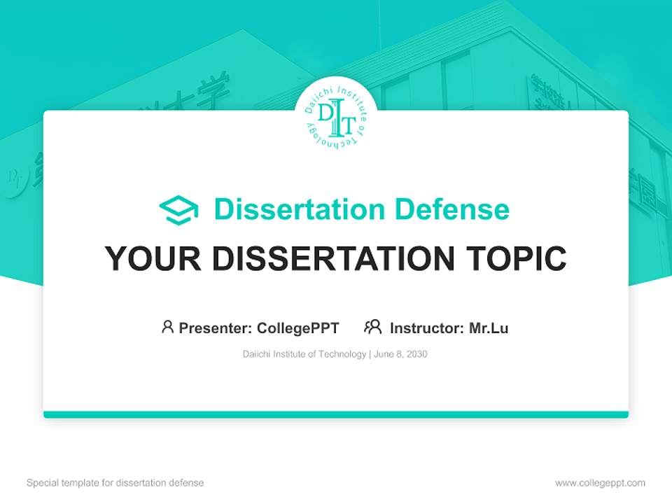 Daiichi Institute of Technology Graduation Thesis Defense PPT Template4:3 ratio PPT effect preview image7