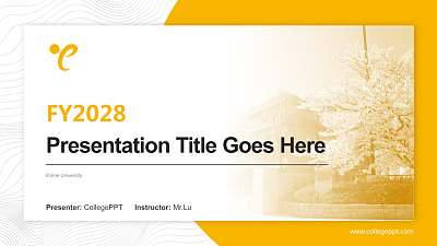 Ehime University Academic Presentation/Research Findings Report PPT Template