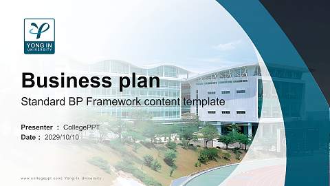 Yong-In University Competition/Entrepreneurship Contest PPT Template
