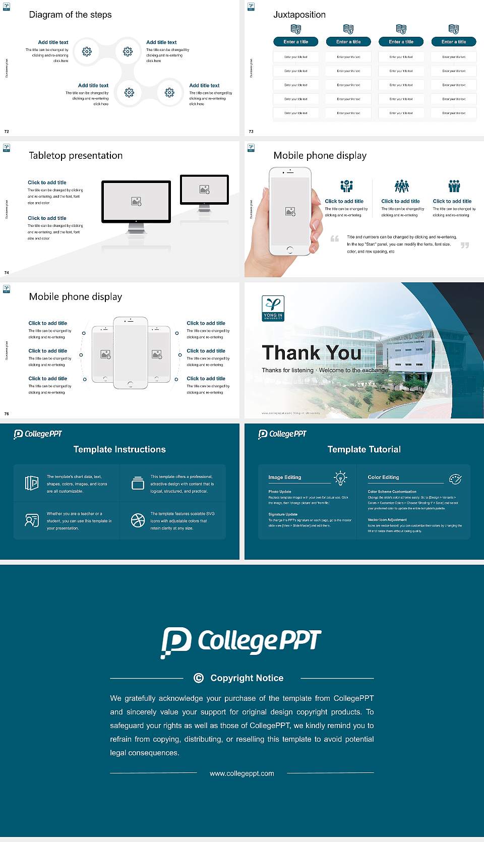 Yong-In University Competition/Entrepreneurship Contest PPT Template16:9 ratio PPT effect preview image9