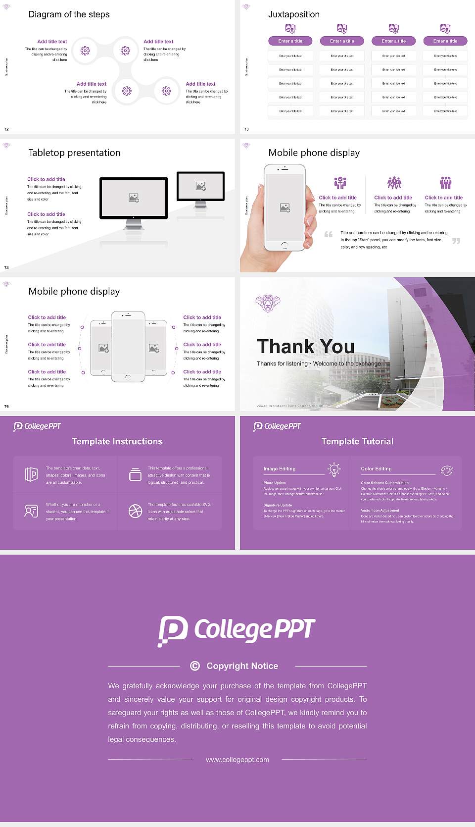 Bunka Gakuen University Competition/Entrepreneurship Contest PPT Template16:9 ratio PPT effect preview image9