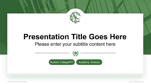 Fukui Prefectural University National Scholarship Defense PPT Template