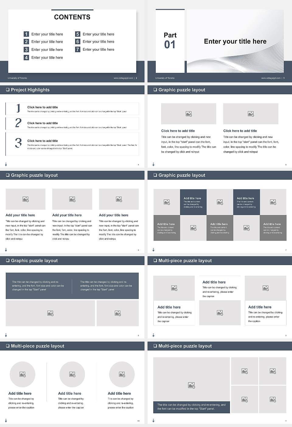 University of Toronto General Purpose PPT Template16:9 ratio PPT effect preview image2