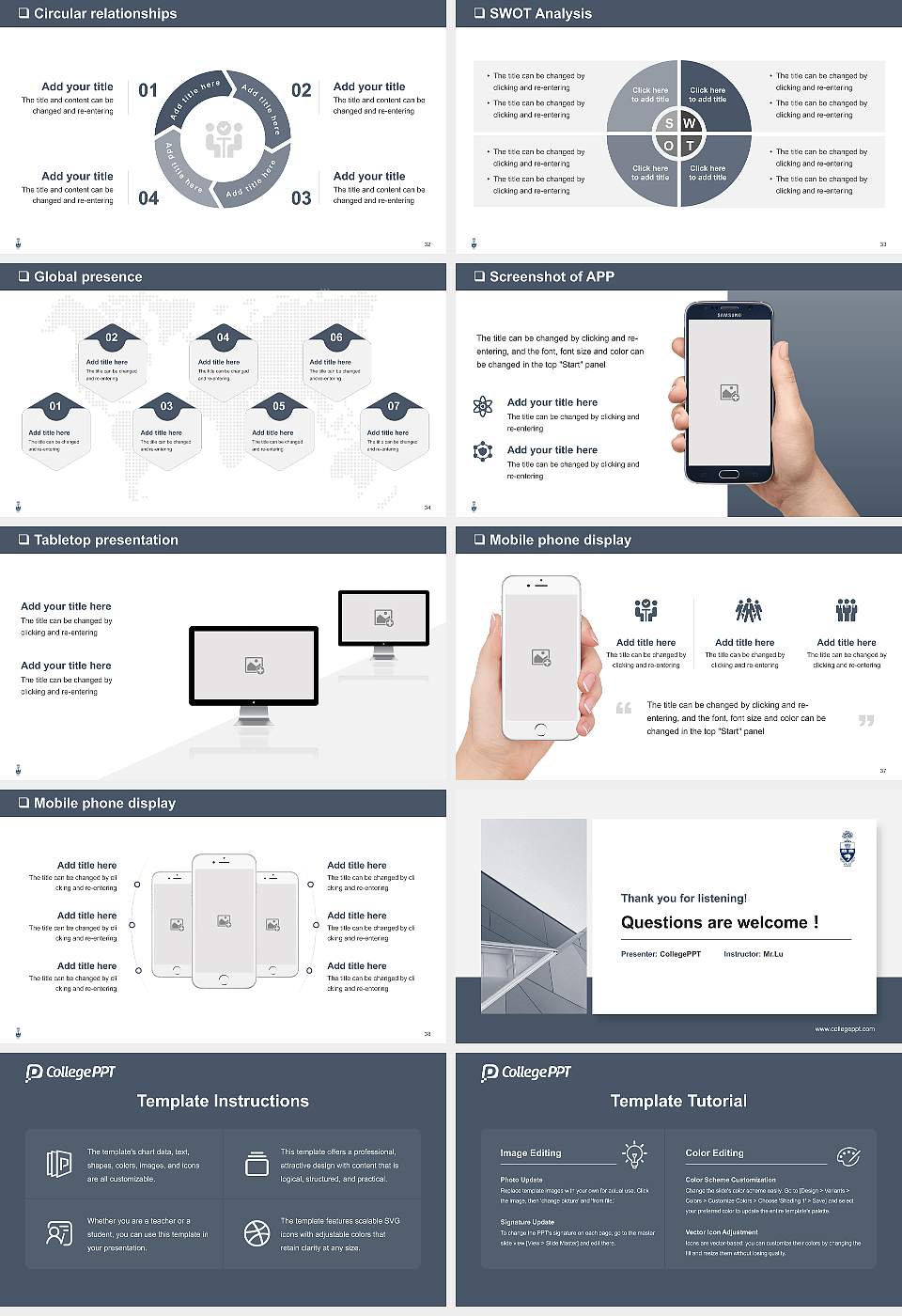 University of Toronto General Purpose PPT Template16:9 ratio PPT effect preview image5