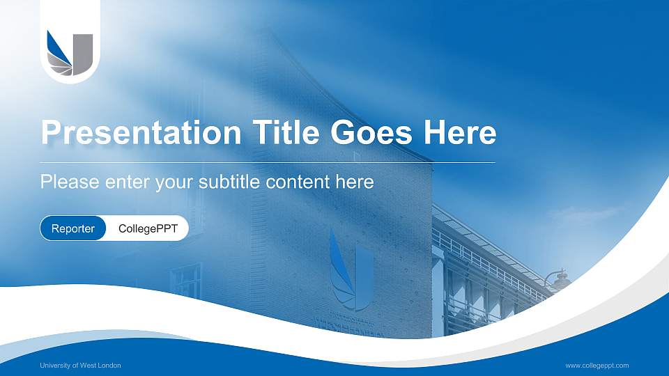University of West London Lecture Sharing and Networking Event PPT Template16:9 ratio PPT effect preview image