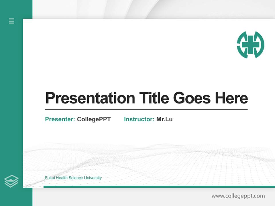 Fukui Health Science University Thesis Proposal/Graduation Defense PPT Template4:3 ratio PPT effect preview image5