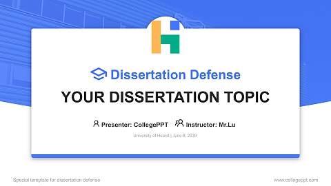 University of Hearst Graduation Thesis Defense PPT Template