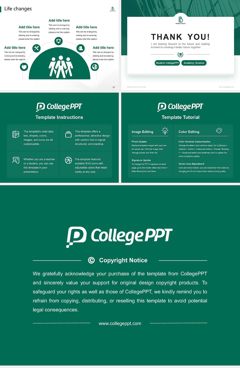 Bunkyo Gakuin University National Scholarship Defense PPT Template4:3 ratio PPT effect preview image4
