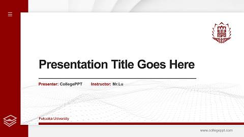 Fukuoka University Thesis Proposal/Graduation Defense PPT Template