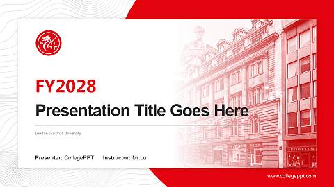 London Guildhall University Academic Presentation/Research Findings Report PPT Template