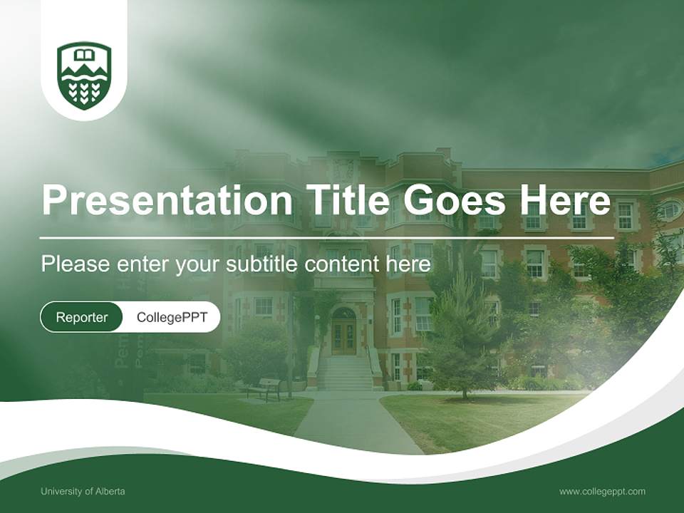 University of Alberta Lecture Sharing and Networking Event PPT Template4:3 ratio PPT effect preview image4