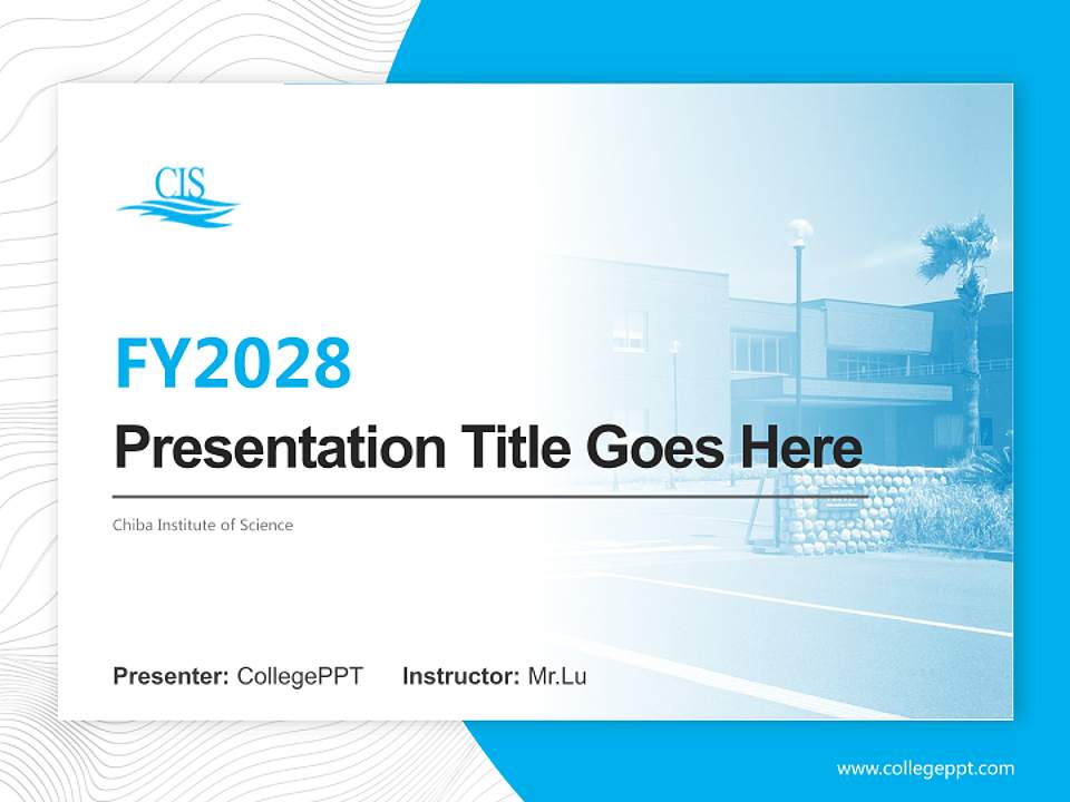 Chiba Institute of Science Academic Presentation/Research Findings Report PPT Template4:3 ratio PPT effect preview image5