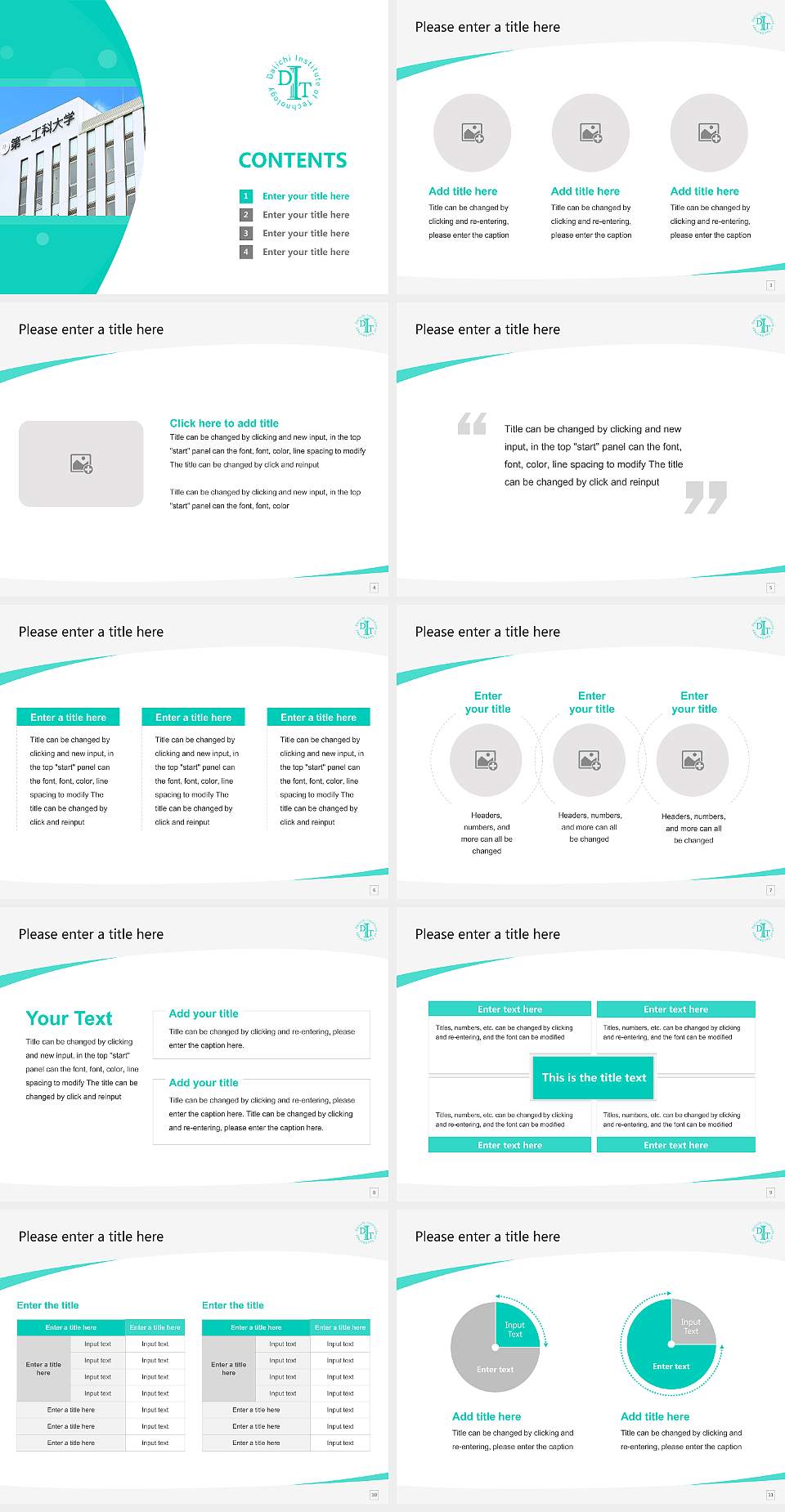 Daiichi Institute of Technology Course/Courseware Creation PPT Template4:3 ratio PPT effect preview image2