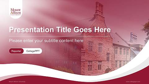 Mount Allison University Lecture Sharing and Networking Event PPT Template