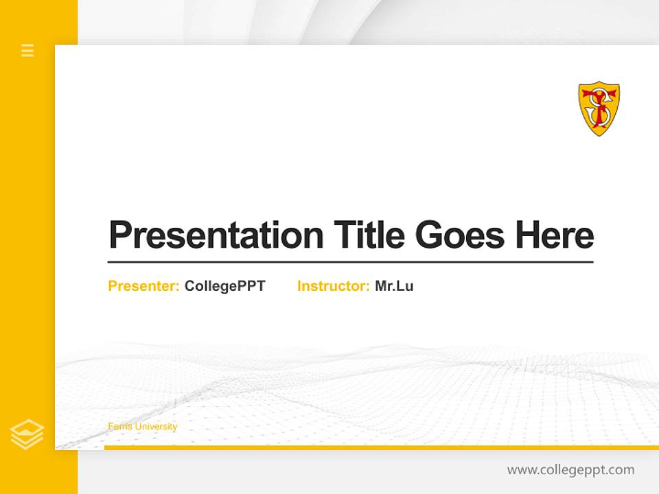 Ferris University Thesis Proposal/Graduation Defense PPT Template4:3 ratio PPT effect preview image5