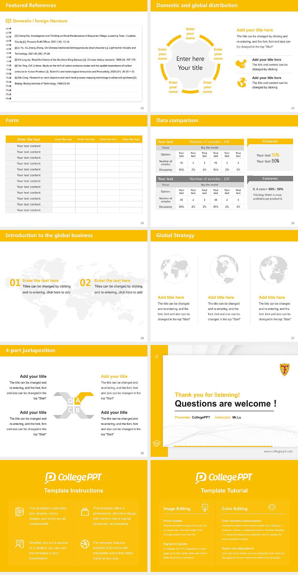 Ferris University Thesis Proposal/Graduation Defense PPT Template4:3 ratio PPT effect preview image4