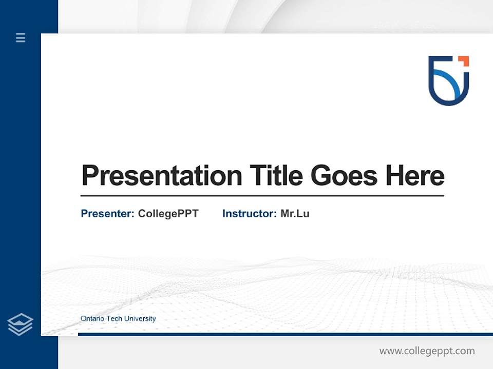 Ontario Tech University Thesis Proposal/Graduation Defense PPT Template4:3 ratio PPT effect preview image5