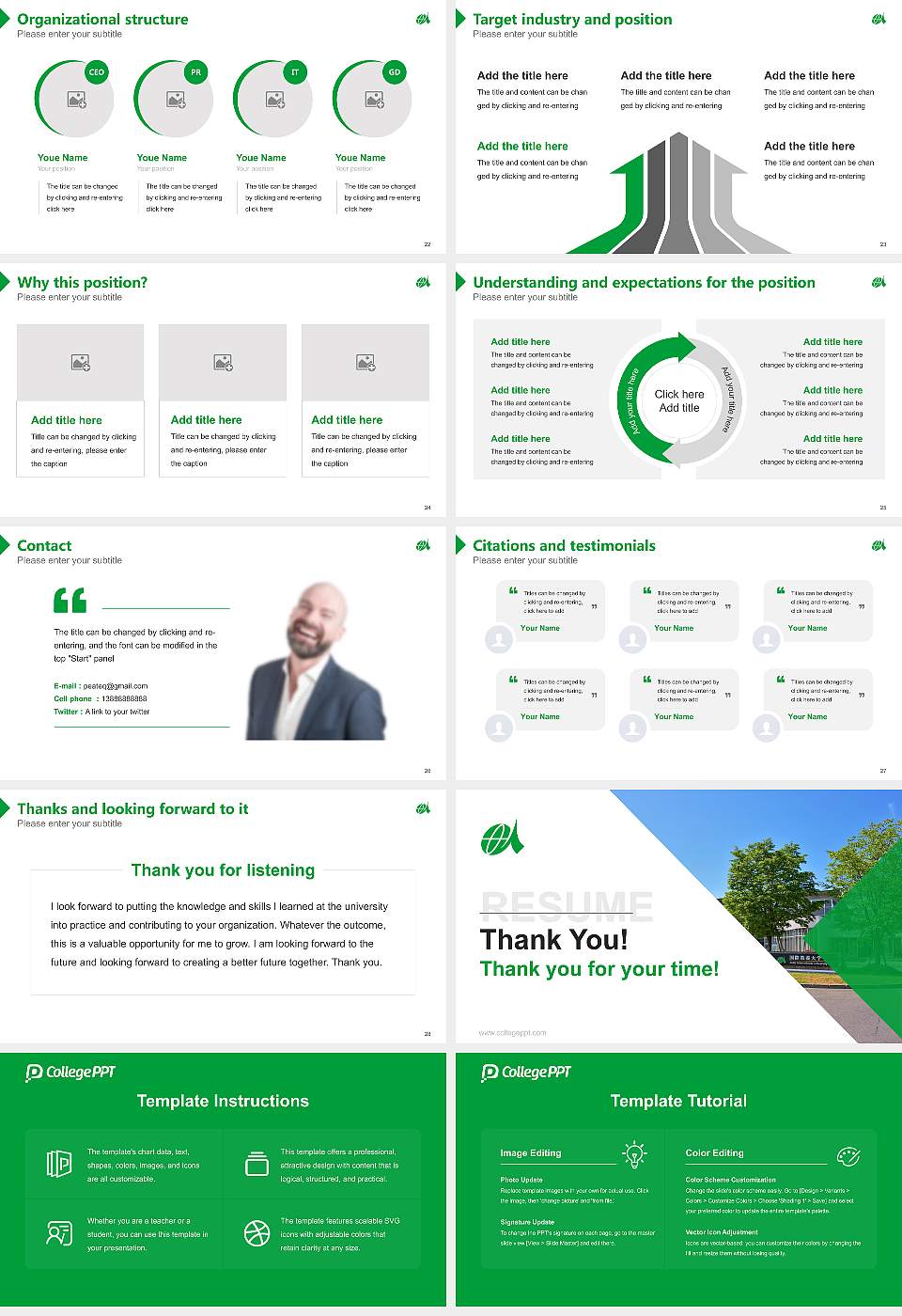 Akita International University Resume PPT Template16:9 ratio PPT effect preview image4