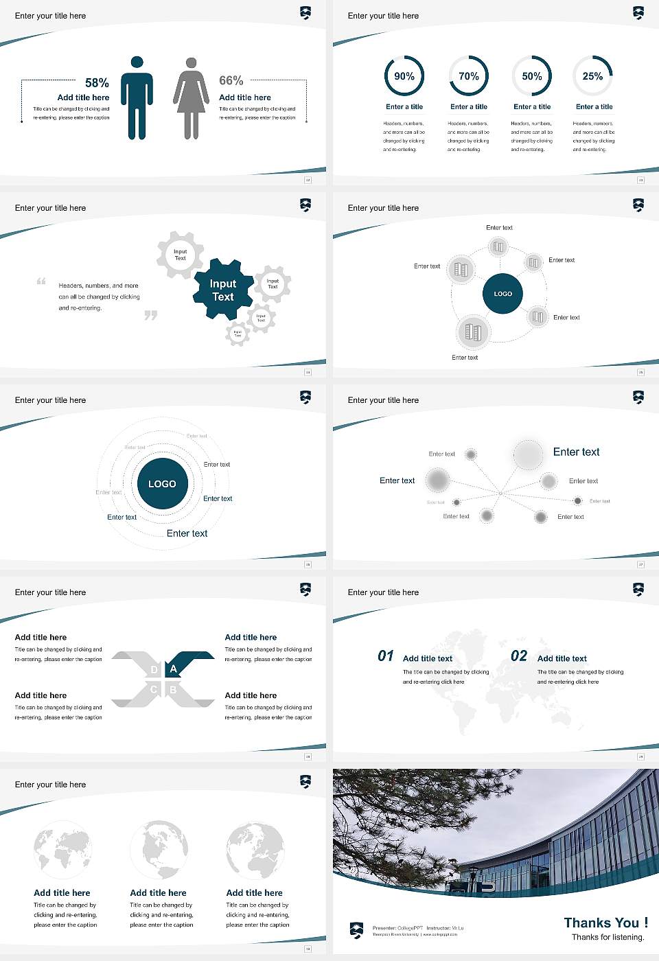 Thompson Rivers University Course/Courseware Creation PPT Template16:9 ratio PPT effect preview image4