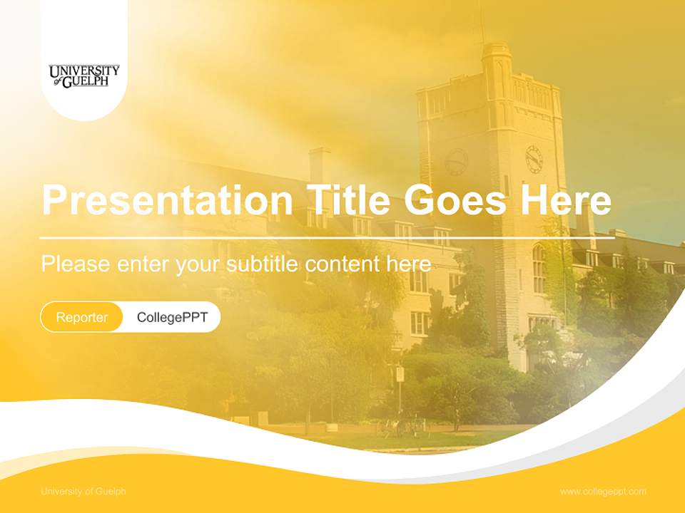 University of Guelph Lecture Sharing and Networking Event PPT Template4:3 ratio PPT effect preview image4