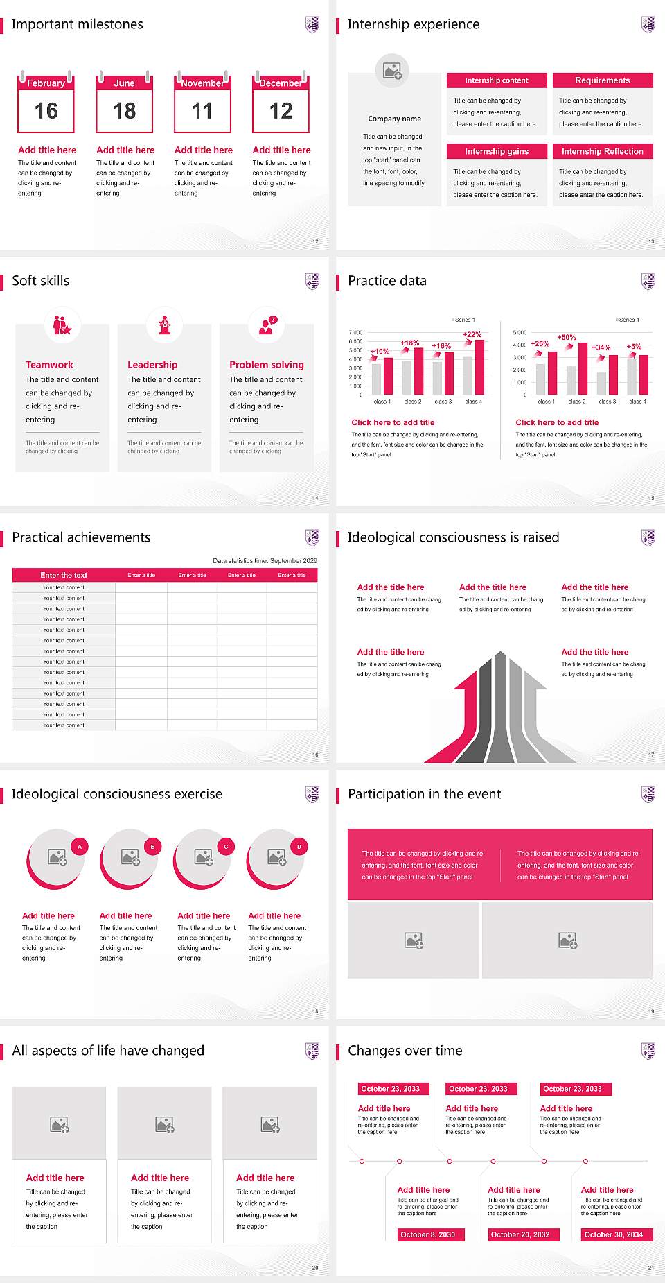 AECC University College National Scholarship Defense PPT Template4:3 ratio PPT effect preview image3