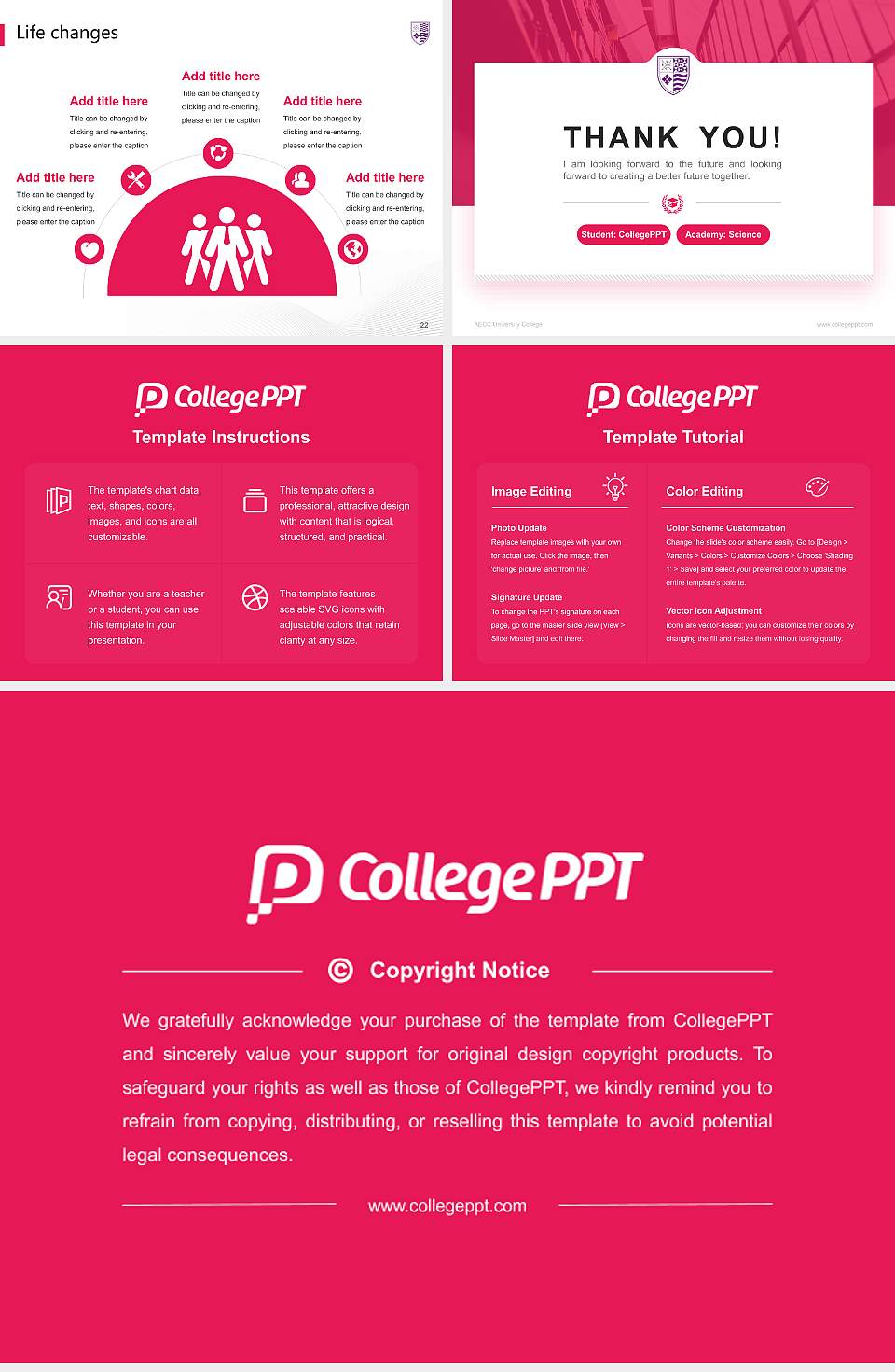 AECC University College National Scholarship Defense PPT Template4:3 ratio PPT effect preview image4