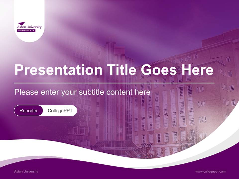 Aston University Lecture Sharing and Networking Event PPT Template4:3 ratio PPT effect preview image4