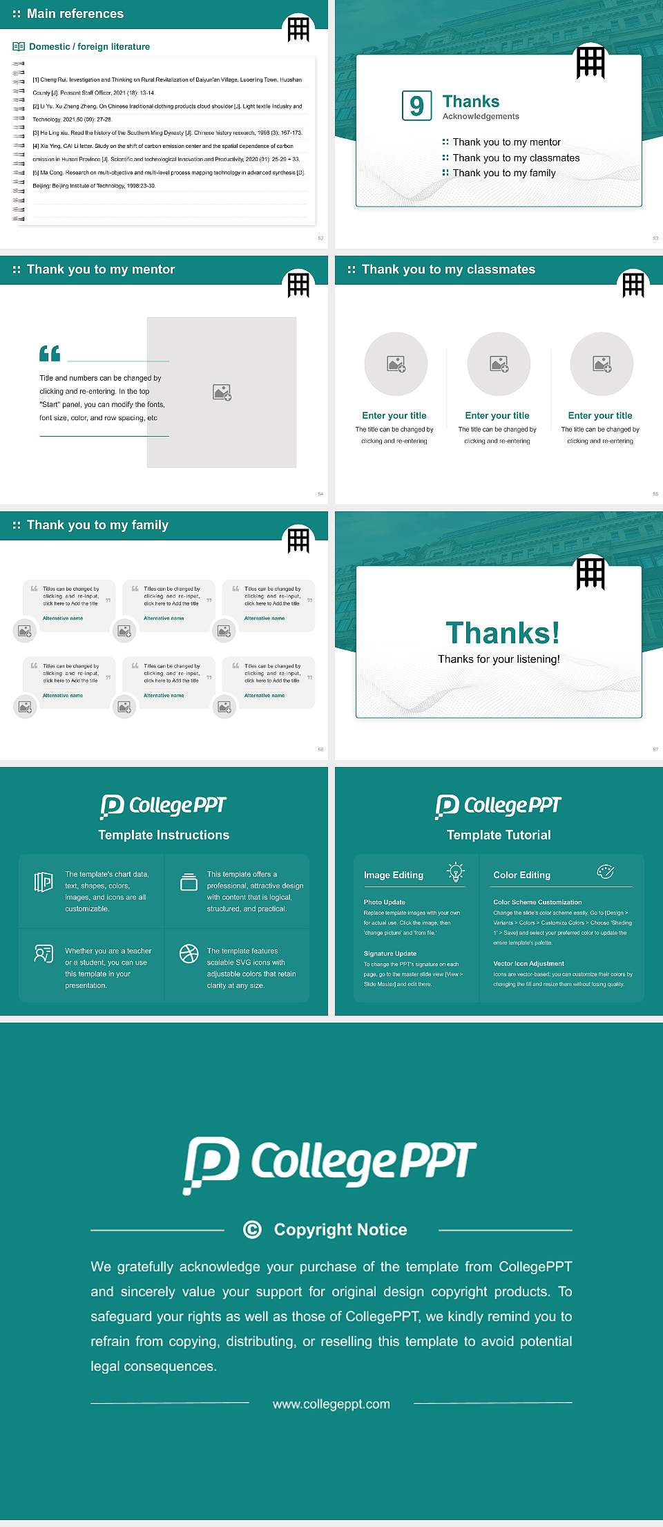 University of Westminster Graduation Thesis Defense PPT Template4:3 ratio PPT effect preview image7