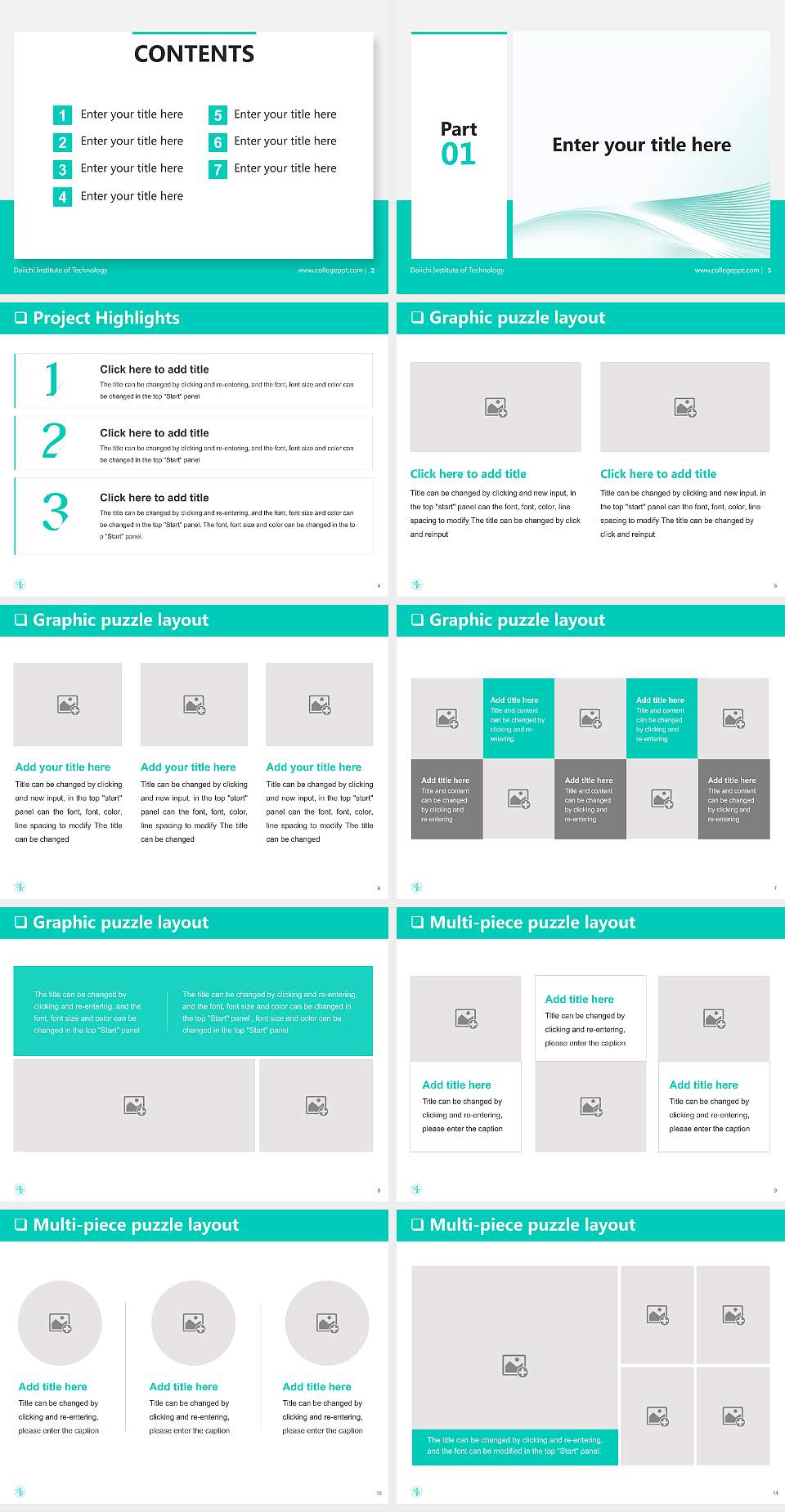 Daiichi Institute of Technology General Purpose PPT Template4:3 ratio PPT effect preview image2