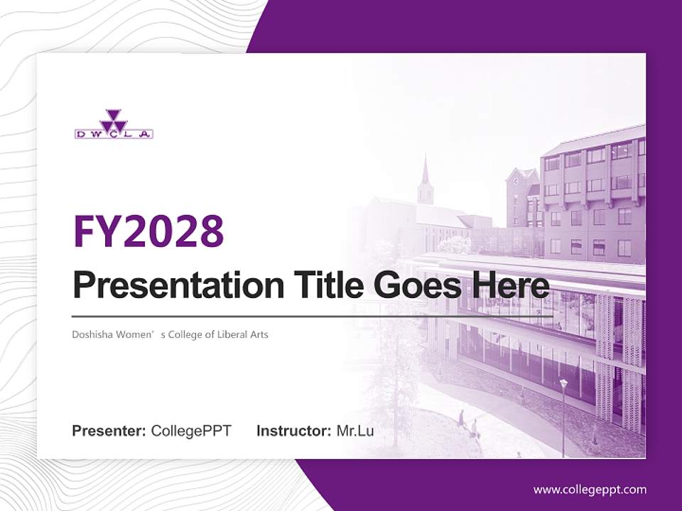 Doshisha Women’s College of Liberal Arts Academic Presentation/Research Findings Report PPT Template4:3 ratio PPT effect preview image5