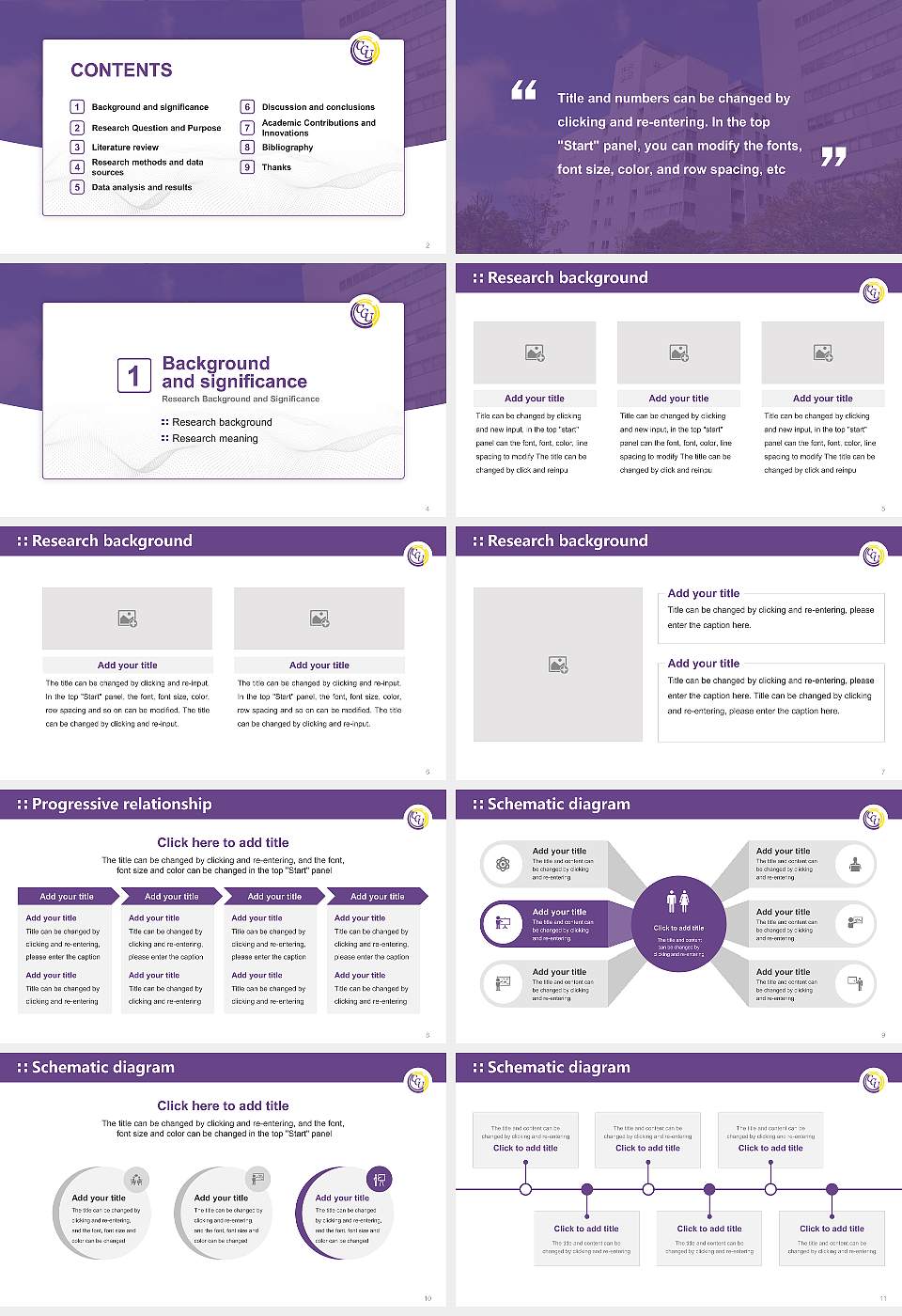 Chuo Gakuin University Graduation Thesis Defense PPT Template16:9 ratio PPT effect preview image2