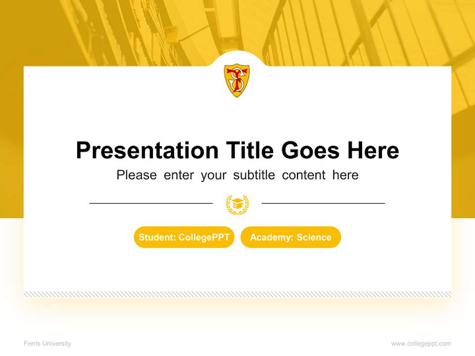 Ferris University National Scholarship Defense PPT Template4:3 ratio PPT effect preview image4