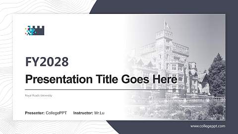 Royal Roads University Academic Presentation/Research Findings Report PPT Template