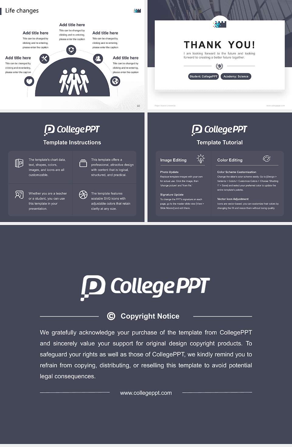 Royal Roads University National Scholarship Defense PPT Template4:3 ratio PPT effect preview image4