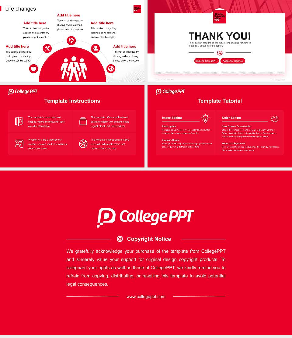 Alberta University of the Arts National Scholarship Defense PPT Template16:9 ratio PPT effect preview image4
