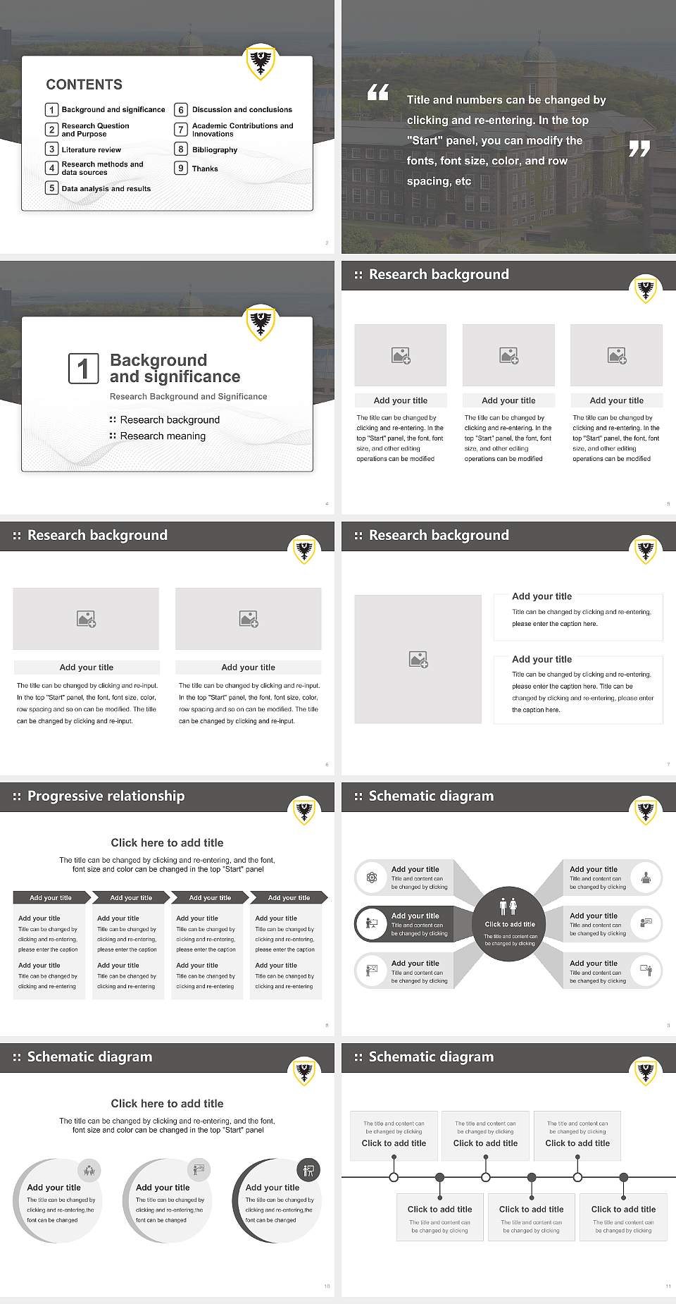 Dalhousie University Graduation Thesis Defense PPT Template4:3 ratio PPT effect preview image2