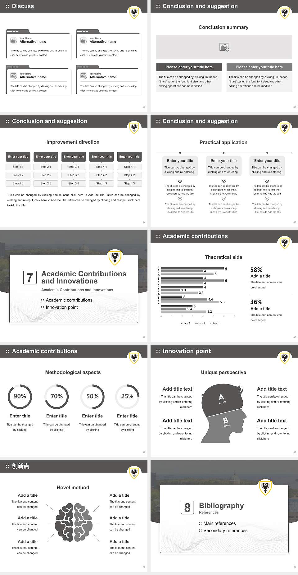 Dalhousie University Graduation Thesis Defense PPT Template4:3 ratio PPT effect preview image6