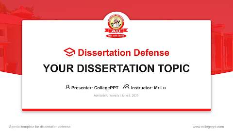 Abhilashi University Graduation Thesis Defense PPT Template