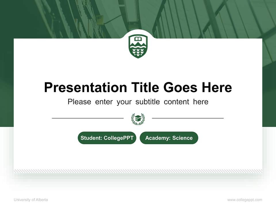 University of Alberta National Scholarship Defense PPT Template4:3 ratio PPT effect preview image4