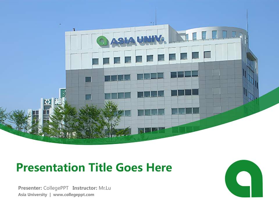 Asia University Course/Courseware Creation PPT Template4:3 ratio PPT effect preview image5