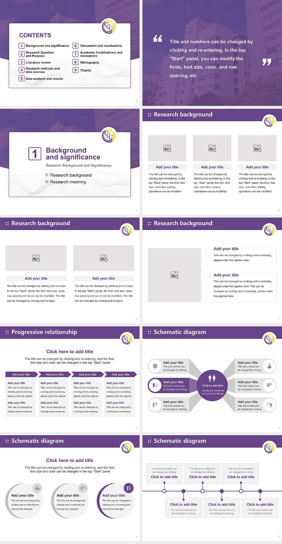Chuo Gakuin University Graduation Thesis Defense PPT Template4:3 ratio PPT effect preview image2