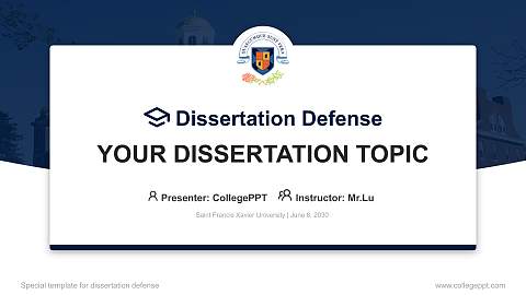 Saint Francis Xavier University Graduation Thesis Defense PPT Template