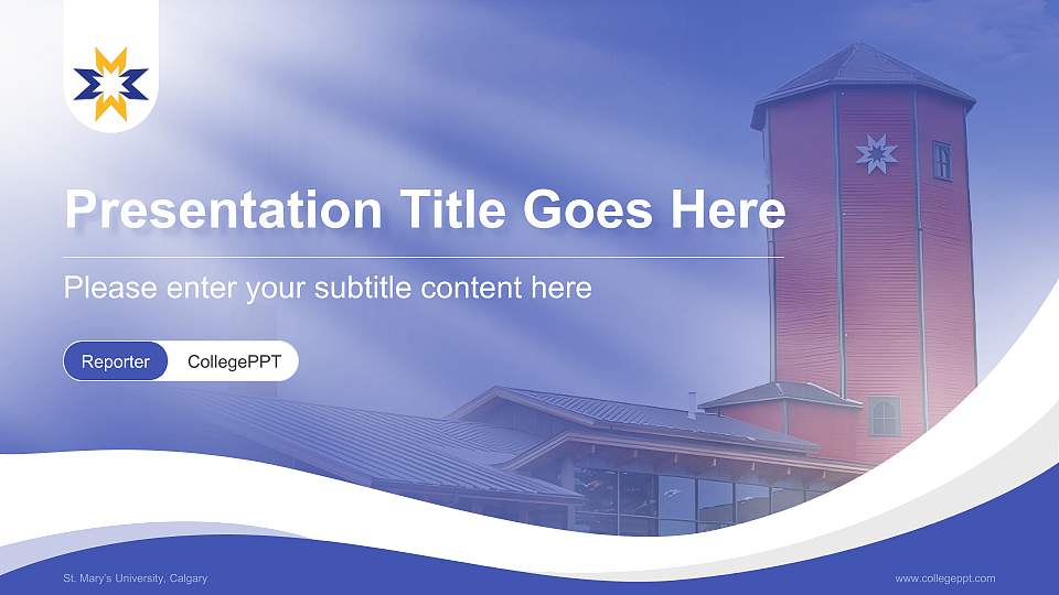 St. Mary’s University, Calgary Lecture Sharing and Networking Event PPT Template16:9 ratio PPT effect preview image
