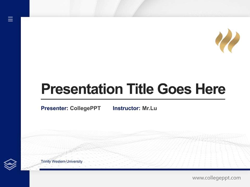 Trinity Western University Thesis Proposal/Graduation Defense PPT Template4:3 ratio PPT effect preview image5